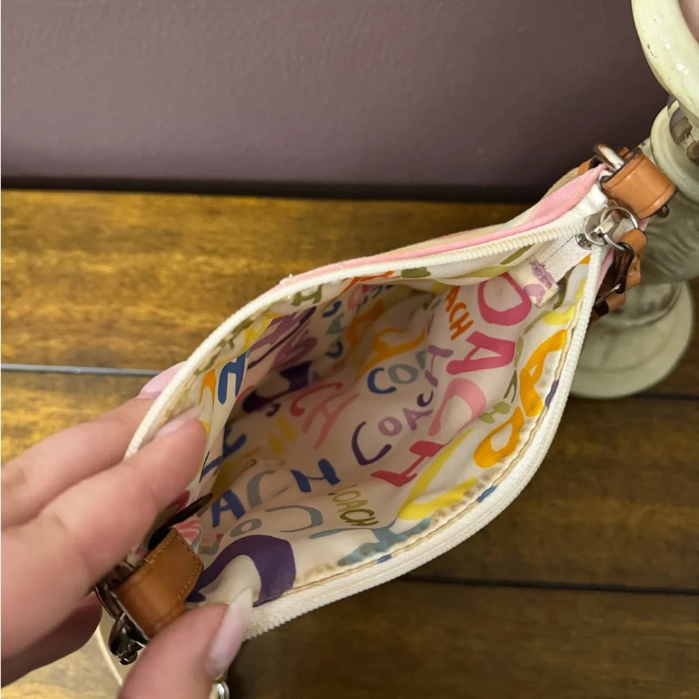 Coach Y2K Hampton Pastel Stripe Crossbody Bag